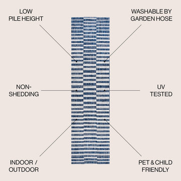 Sukie Modern Offset Stripe Indoor/outdoor Area Rug